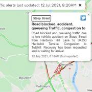 Chepstow crash leads to blocked road and severe delays
