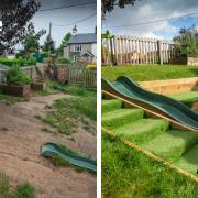 Before and after - Tutshill Community pre-school's outdoor classroom revamped