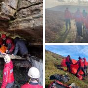 Walker rescued from Sugarloaf and caver from Clydach Gorge Pictures: Longtown Mountain Rescue
