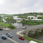An image showing how the new single span bridge could look upstream from the existing Wye bridge.