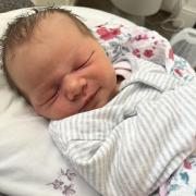 Blake Kloe Khateri-Stewart was born three days late on February 1, 2023, at the Grange University Hospital, near Cwmbran, weighing 8lbs 7oz. Her parents are Sara Khateri and Kris Stewart, of Newport, and her big brother is Joshua, 11.