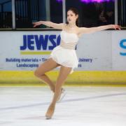 Sofia Mikulova, of Chepstow, who won the Guildford Open ice skating competition