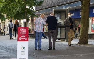 General photo showing people shopping in Newport during the coronavirus pandemic. Picture: Huw Evans Picture Agency