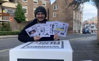 Hector Sherlock wins the Box treasure hunt in York